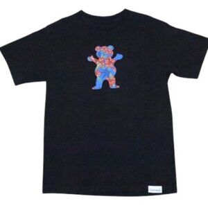 Diamond Supply x Grizzly Black Short Sleeve Teddy Bear Skateboard Shirt